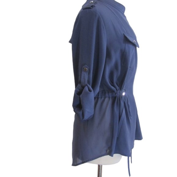 Chico's Military Jacket Style Blouse - Picture 3 of 9